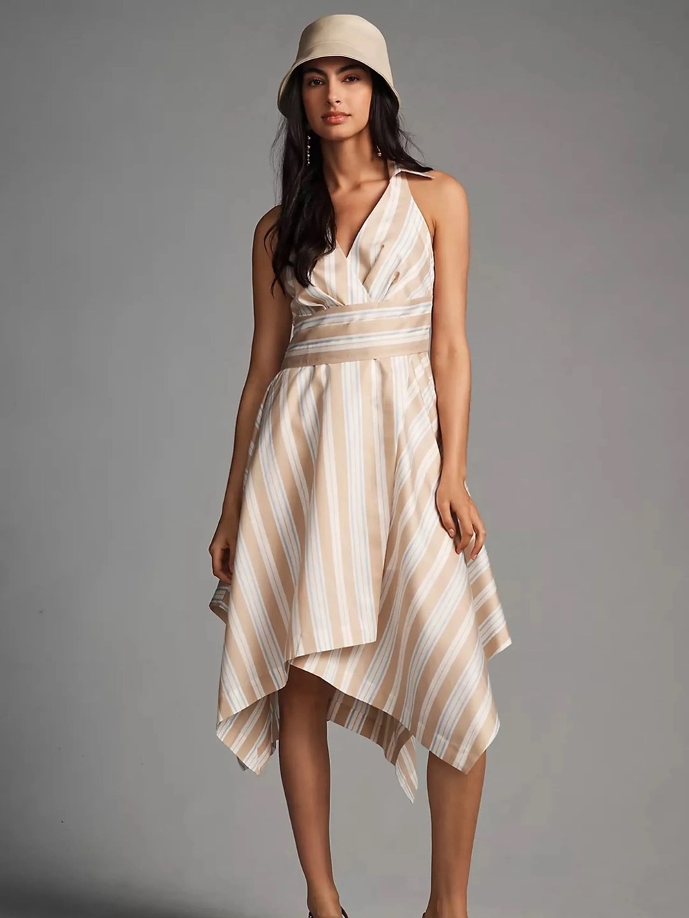 Anthropologie MAEVE Asymmetrical Wrap Shirt Dress